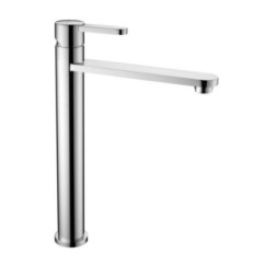 SALLY Monocomando lavabo alto con piletta click-clack finitura dorato