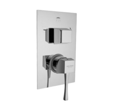 EOS Monocomando doccia incasso con deviatore tre uscite finitura cromo