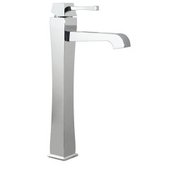 EOS Monocomando lavabo alto con piletta click-clack finitura nero opaco