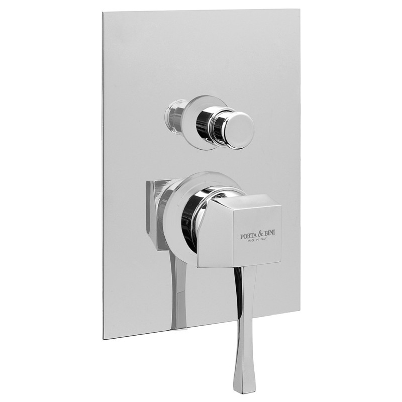 EOS Monocomando doccia incasso con deviatore finitura cromo spazzolato