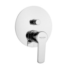 YUMA Monocomando doccia incasso con deviatore guarnizione non visibile finitura cromo