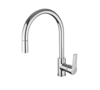 YUMA Monocomando lavello a ponte con doccetta estraibile finitura cromo