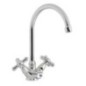 MAREA Monoforo lavello cucina a tre vie finitura dark bronze