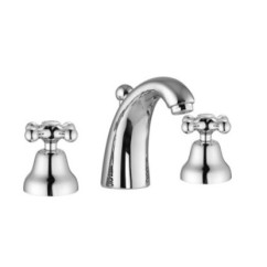 MAREA Batteria lavabo con scarico finitura dark bronze