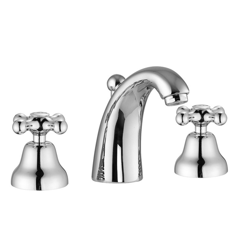 MAREA Batteria lavabo con scarico finitura dark bronze