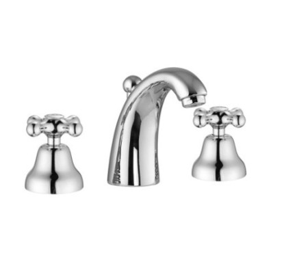 MAREA Batteria lavabo con scarico finitura dark bronze