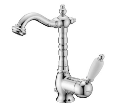 NEW OLD Monocomando lavabo canna L. 130 mm con scarico automatico finitura nichel antico