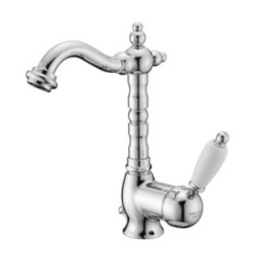 NEW OLD Monocomando lavabo canna L. 130 mm con scarico automatico finitura dorato
