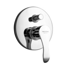 MASTER Monocomando doccia incasso con deviatore finitura cromo con cartuccia a risparmio d'acqua