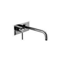 JACKIE gruppo lavabo a parete con piastra finitura cromo