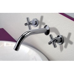 JAX Batteria lavabo da incasso finitura cromo