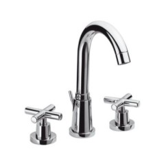 JAX Batteria lavabo con scarico finitura cromo