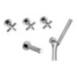 JAX Batteria vasca incasso con set doccia finitura cromo