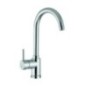 POLYTEK10 miscelatore monocomando con canna a ponte finitura ultrametal titanio