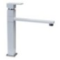 QUAMIXL miscelatore monocomando quadro con bocca a fontana finitura ultrametal alluminio