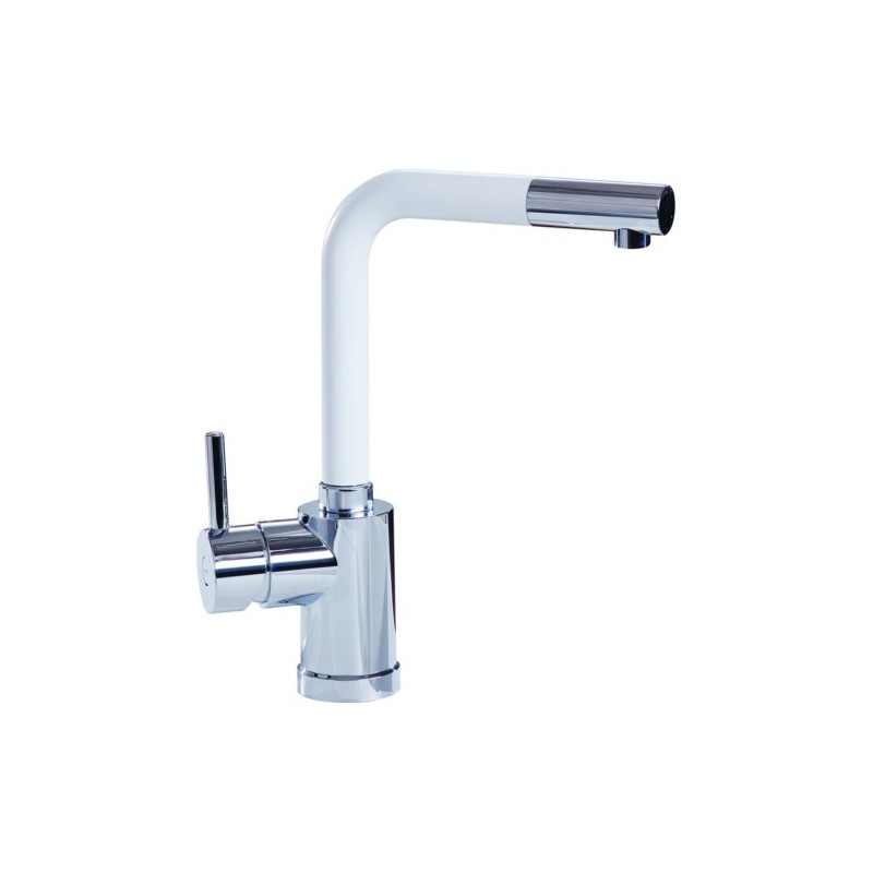POLYTEK20 miscelatore monocomando con canna a L finitura microultragranit nero matt/cromo