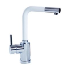 POLYTEK20 miscelatore monocomando con canna a L finitura ultrametal titanio/cromo