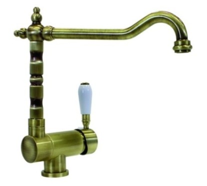 MIXOLDST miscelatore monocomando orientabile con canna "old fashion" per sottofinestra finitura rame anticato