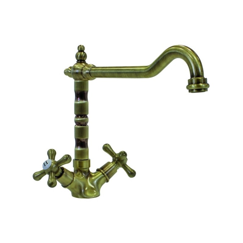 IDEAOLD gruppo monoforo con canna "old fashion" finitura cromo