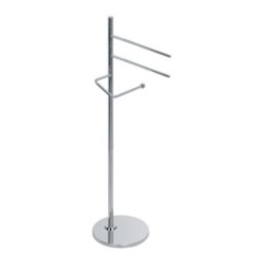 ZENITH Piantana con elementi mobili - 2 porta salviette e porta rotolo -