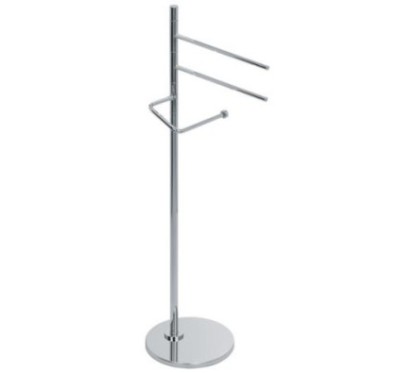 ZENITH Piantana con elementi mobili - 2 porta salviette e porta rotolo -