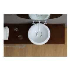 THABO lavabo d'appoggio finitura bianco lucido
