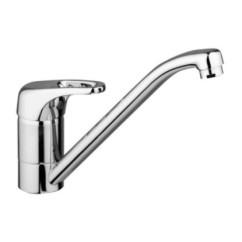Miscelatore cucina con canna girevole finitura bianco