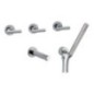 TILLY Batteria vasca incasso con set doccia finitura cromo