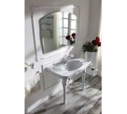 IMPERO consolle cm 100 monoforo + coppia gambe in ceramica