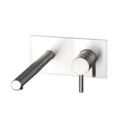 DMB Miscelatore lavabo incasso orizzontale inox 316L bocca cm. 21 finitura pvd rame