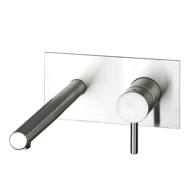 DMB Miscelatore lavabo incasso orizzontale inox 316L bocca cm. 21 finitura pvd rame