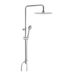 SPRING 2.0 Set colonna tonda attacco a finitura cromo