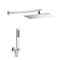ELEGANCE RETTANGOLO kit soffione con presa acqua e doccia