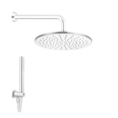 CLASS TONDO BIANCO kit soffione con presa acqua e doccia. Soffione diam.200