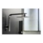 LYBRA QUADRO kit soffione con presa acqua e doccia. Soffione 200x200 mm.