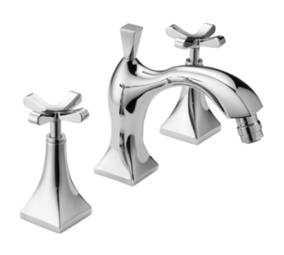 CHIC7CENTO Batteria bidet con bocca scarico 1”1/4 finitura cromo