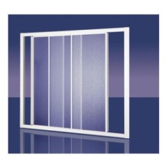 ORION BATH Sopravasca finitura argento satinato 180 cm trasparente (misura 175/180 h.140)