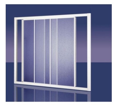 ORION BATH Sopravasca finitura argento satinato 180 cm trasparente (misura 175/180 h.140)