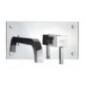 QUARZO monocomando lavabo da incasso con scarico a pressione finitura cromo