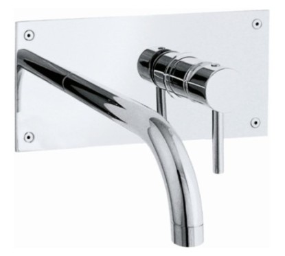 MICRON monocomando lavabo da incasso con scarico a pressione finitura cromo