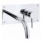 MICRON monocomando lavabo da incasso con scarico a pressione finitura cromo