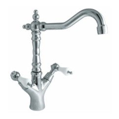IRIS monoforo lavabo con scarico finitura cromo