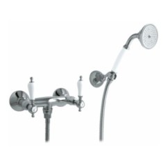 IRIS gruppo doccia esterno con duplex finitura cromo