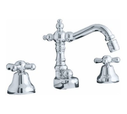 MAYA batteria bidet decò con scarico finitura cromo