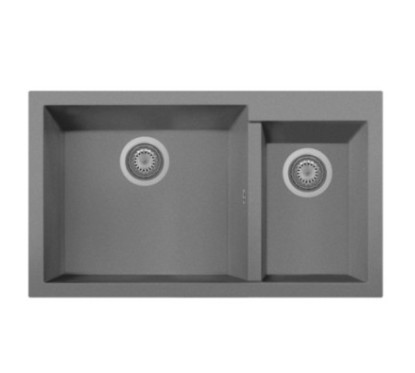 ONE 86.20 Lavandino cucina a due vasche finitura nanostone N6 deep black