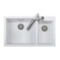 ONE 86.20 Lavandino cucina a due vasche finitura nanostone N6 deep black