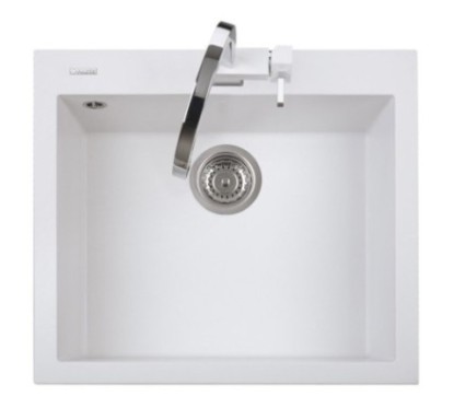 ONE 56.10 Lavandino cucina ad una vasca finitura nanostone N6 deep black