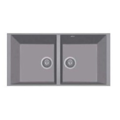 ELEGANCE 86.20ST Lavandino cucina a due vasche finitura nanostone N6 deep black