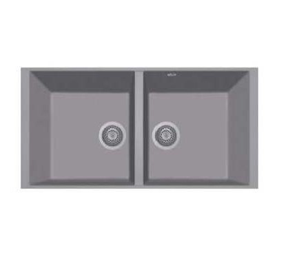 ELEGANCE 86.20ST Lavandino cucina a due vasche finitura nanostone N6 deep black