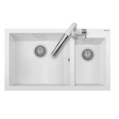 ONE 86.20ST Lavandino cucina a due vasche finitura nanostone N6 deep black